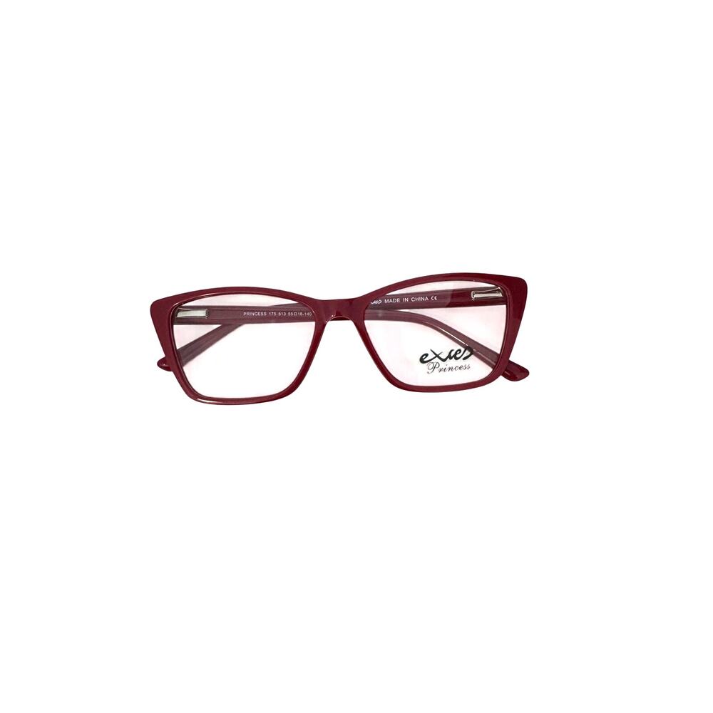 NEW Exces Princess 175 red rhinestone square chunky frame glasses